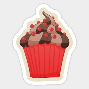 Chocolate Cupcake Sticker